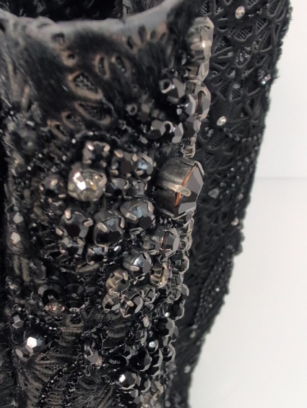 Valentino Garavani Lazer Cut Calfhair Crystal Embellished Tote - Picture 4 of 16